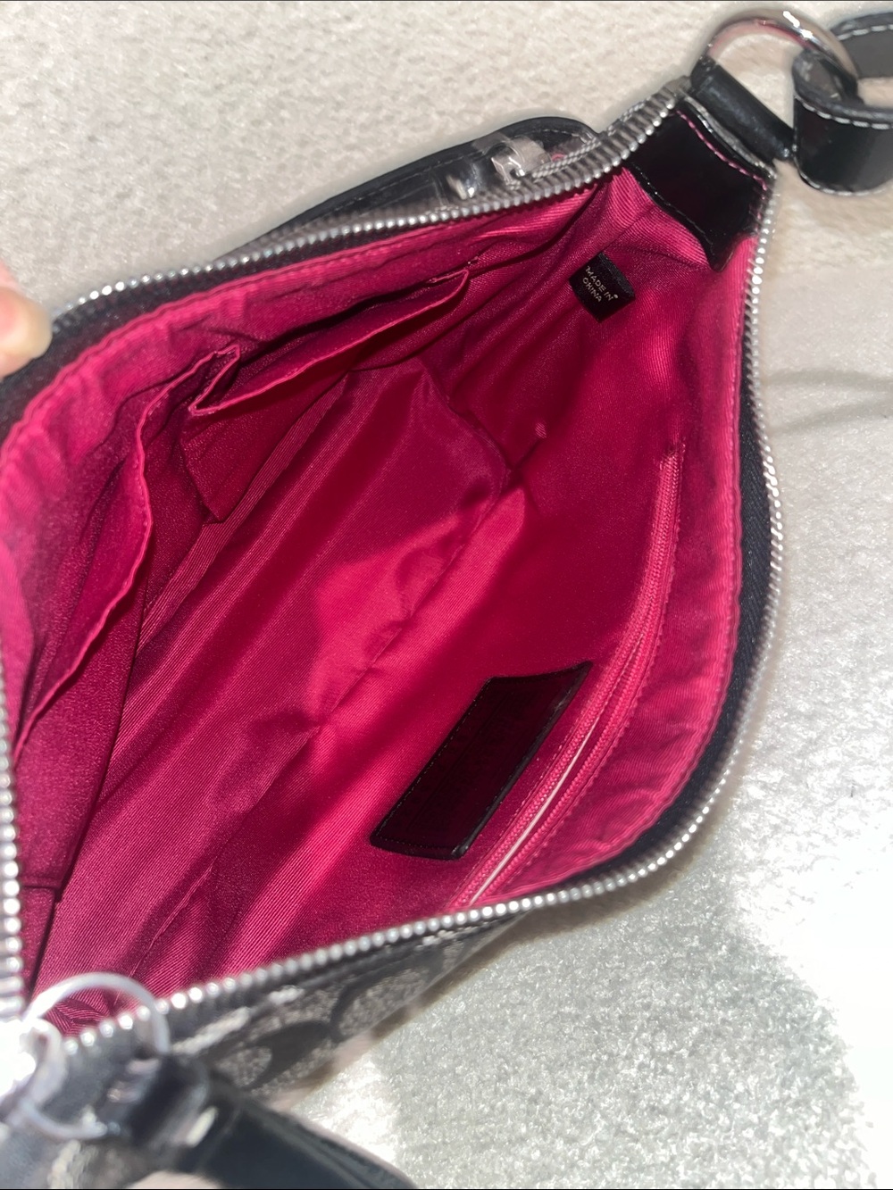 Coach Black and Gray Signature Shoulder Bag - Picture 7 of 10